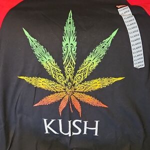 Black Kush Graphic Spencers Long Sleeve XL 100% Cotton NEW!